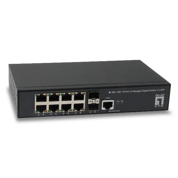 LEVELONE GEL-1061 – SWITCH 10-PORTE GIGABIT L2 MANAGED, 2X SFP