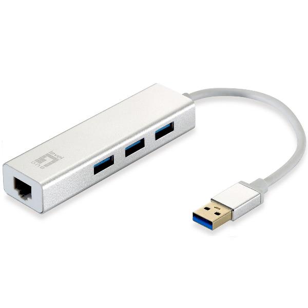 LEVELONE USB-0503 – ADATTATORE DI RETE USB GIGABIT+ HUB 3-PORTE USB 3.0