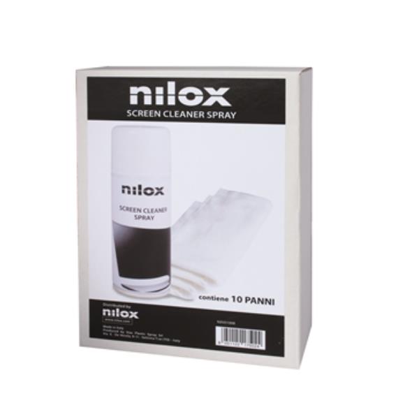 NILOX TECH – Kit Pulizia Monitor, LCD, schiuma attiva, 10 panni in tessuto anti graffio in confezione