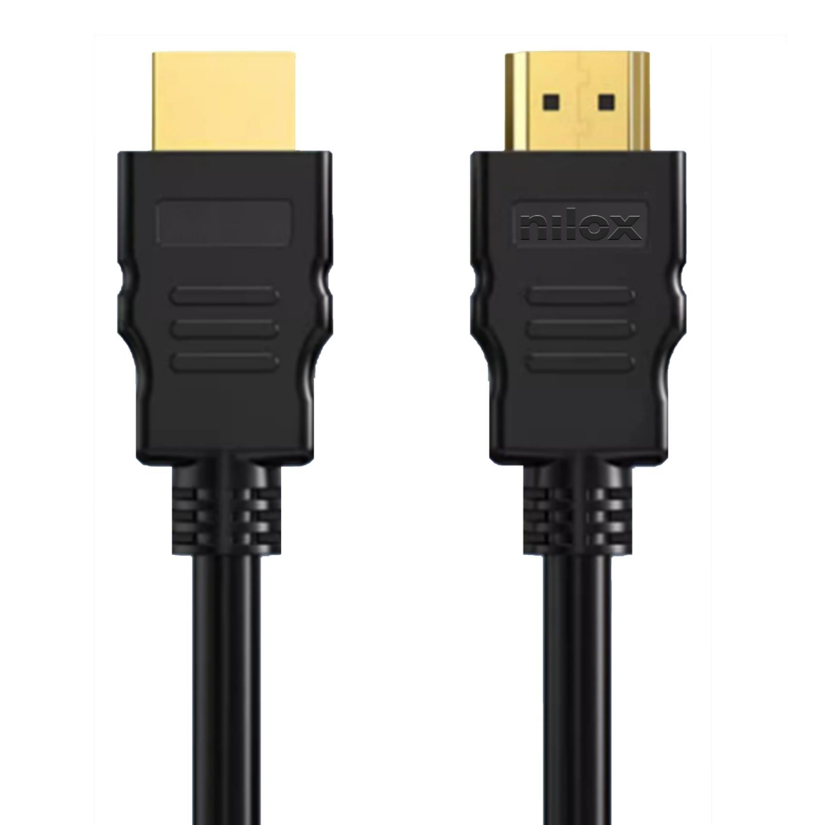 NILOX TECH – Cavo con connettore HDMI 1.4, Ethernet 4k, 30 Hz 30AWG, lunghezza cavo 2 metri, connettori maschio e maschio, Supporto Audio Return Channel