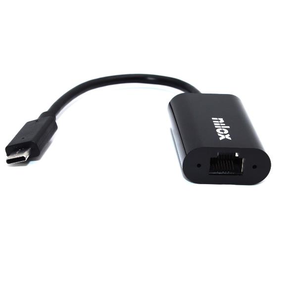 NILOX TECH – Adattatore con connettore USB-C 3.2 a connettore RJ45, maschio a femmina, supporta USB-C 3.1 e USB- 3.2 Gen 1, supporta 10/100/1000 Mbit/s