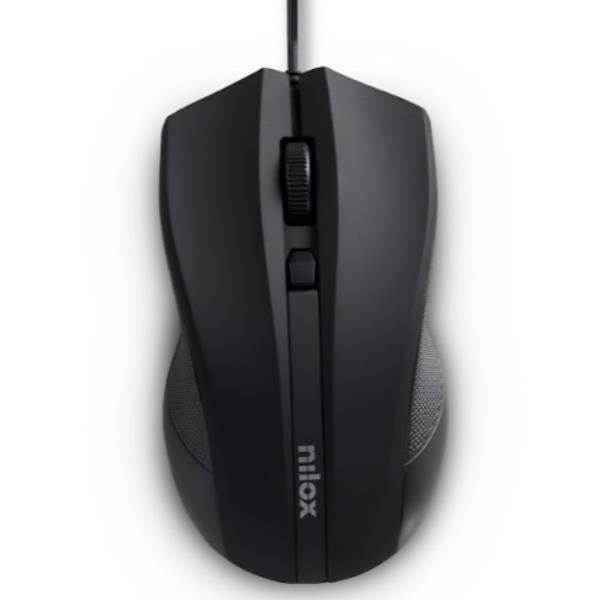 NILOX TECH – Mouse ottico, connessione USB-A, 1600DPI, 2 tasti, lunghezza cavo 1.3 mt