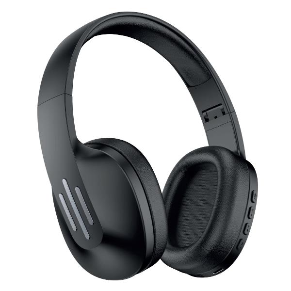 NILOX – Cuffia stereo wireless, archetto regolabile, padiglioni imbottiti, ricarica con porta USB-C