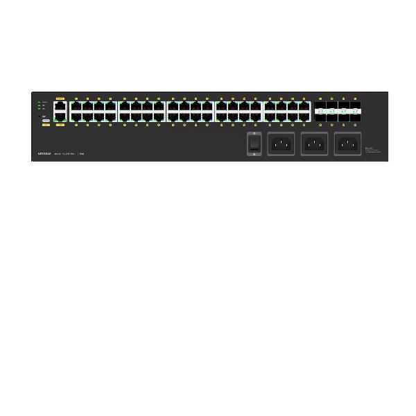 NETGEAR GSM4248UX-100EUS AV Line M4250-40G8XF-PoE++ 40x1G Ultra90 PoE++ 802.3bt 2,880W and 8xSFP+ Managed Switch
