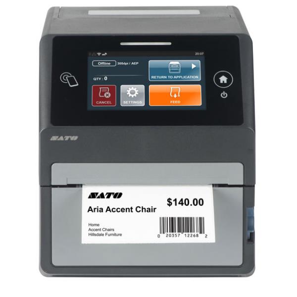 CT4-LX DESKTOP PRINTER TT, 203 DPI, DISPLAY TOUCH A COLORI, LAN, USB, RS232, NFC, 1GB RAM – 4GB ROM