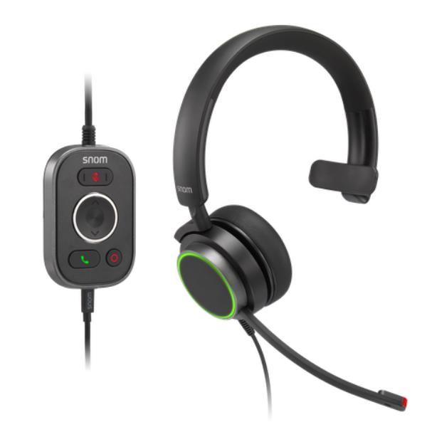 SNOM Cuffie monoauricolare A330M USB-A e jack 3.5mm