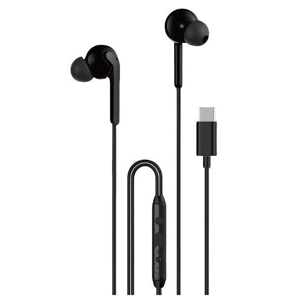 EARPHONE USB-C BULK BLACK