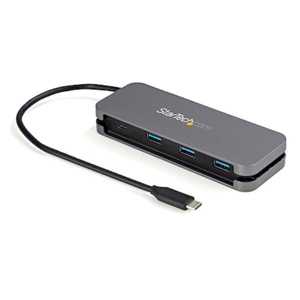Hub USB C a 4 porte – 3x USB-A/1x USB-C – 5Gbps Hub USB 3.0 Type C (USB 3.2 Gen 1) – Alimentato via bus – Adattatore hub multiporta portatile da USB tipo C a USB-A – Cavo integrato