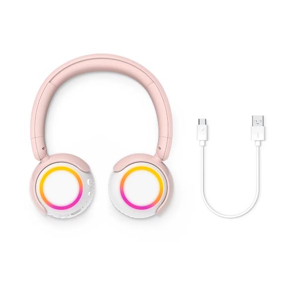CUFFIA ON-EAR WIRELESS PER BAMBINI BLUETOOTH MICROFONO – ROSA