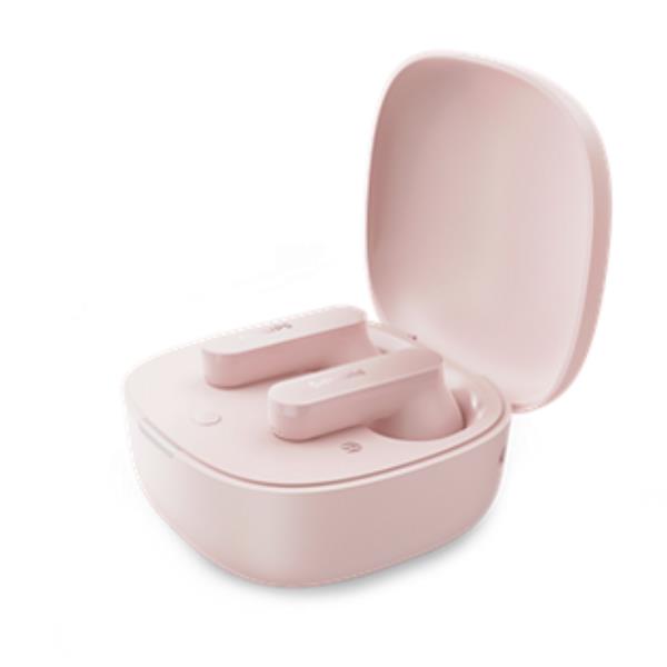 AURICOLARI PICCOLI TRUE WIRELESS BLUETOOTH MICROFONO IPX4 CUSTODIA RICARICABILE TASCABILE – ROSA