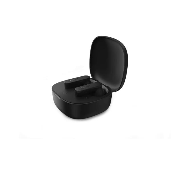 AURICOLARI PICCOLI TRUE WIRELESS BLUETOOTH MICROFONO CANCELLAZIONE DEL RUMORE IPX4 CUSTODIA RICARICABILE TASCABILE – NERO