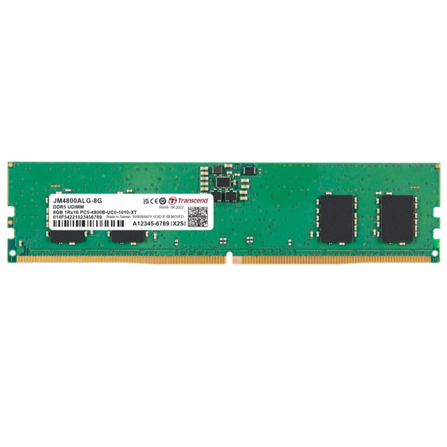 DRAM DDR5 U-DIMM 4800MHz da 8GB, 1Rx16 1Gx16 CL40 1.1V