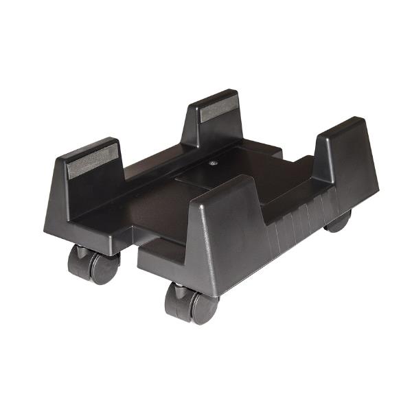 SUPPORTO COMPUTER VERTICALE CON RUOTE COLORE NERO