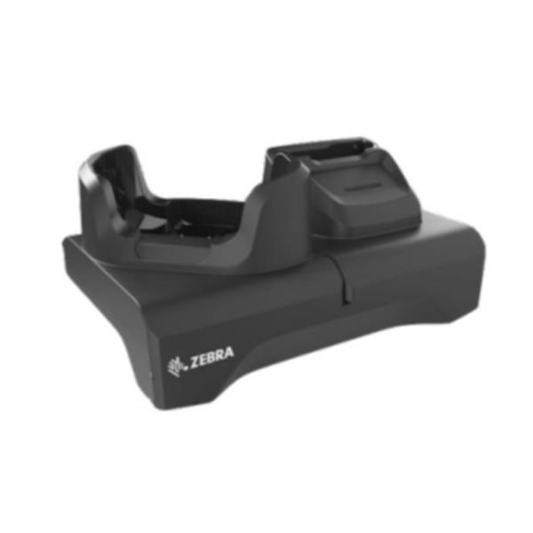 BASE DI RICARICA SINGOLA TC53/58/FR55 CON RUBBER BOOT + SLOT BATTERY – KIT CON ALIMENTATORE, CAVO DC LINE, ADATTATORE SHIM-CRD-TC5-GRY