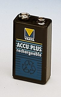 Accumulatore Ni-MH, blocco 9V, senza CD, 1 pz