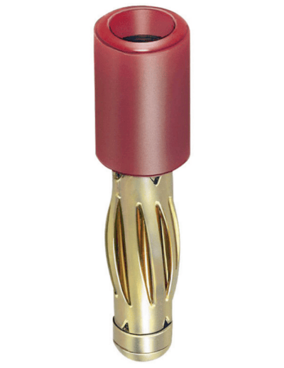 Adattatore spina 4 mm / presa 2 mm rossa