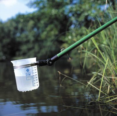 Becher, in plastica, per campioni d'acqua