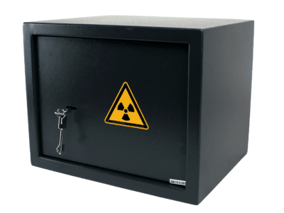 Armadio in acciaio per sorgenti radioattive