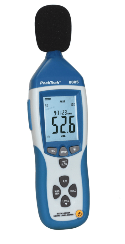 Fonometro ~ 30 … 130 dB A/C ~ con Datalogger 32000 Punti e USB