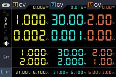Alimentazione CC programmabile, 0...30 V, 0...6 A