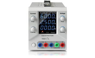 Alimentatore digitale da laboratorio 0 - 60 V/0 - 2,5 A CC e USB