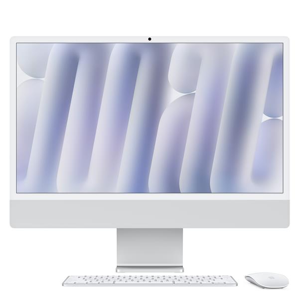 iMac 24" con display Retina 4,5K: Chip Apple M4 con CPU 10-core e GPU 10-core, 24GB, 512GB SSD - Argento