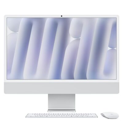 iMac 24″ con display Retina 4,5K, Vetro con nanotexture: Chip Apple M4 con CPU 10-core e GPU 10-core, 16GB, 256GB SSD - Argento