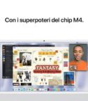 iMac 24" con display Retina 4,5K: Chip Apple M4 con CPU 10-core e GPU 10-core, 16GB, 256GB SSD - Argento