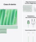 iMac 24" con display Retina 4,5K: Chip Apple M4 con CPU 10-core e GPU 10-core, 16GB, 512GB SSD - Verde