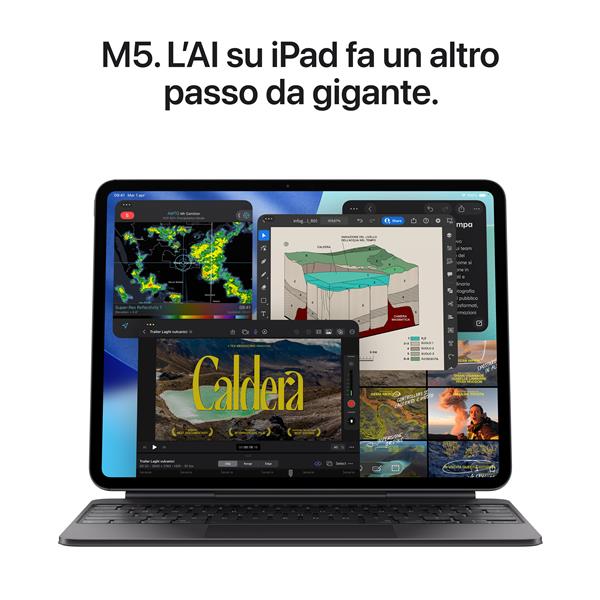 iPad Pro 11" Wi‑Fi + Cellular 2TB con vetro nanotexture - Argento