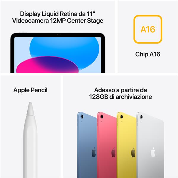 iPad Wi-Fi + Cellular 512GB - Argento