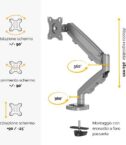 BRACCIO MONITOR SINGOLO EPPA COLORE SILVER