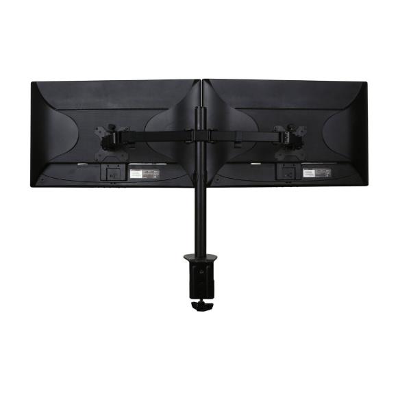 100091504 Braccio doppio monitor Focus Nero