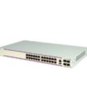 Fixed GigE 1RU chassis, WebSmart+, 24 RJ-45 PoE 10/100/1G BaseT, 2 SFP (1/10G)