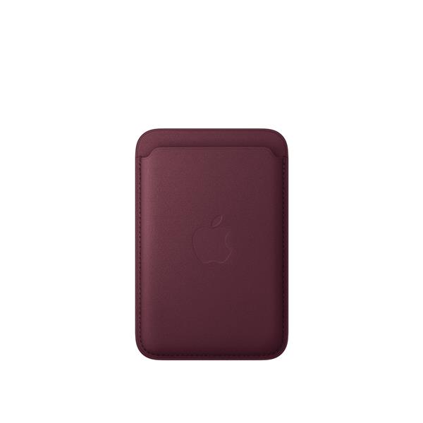 Portafoglio MagSafe in tessuto FineWoven per iPhone - Borgogna