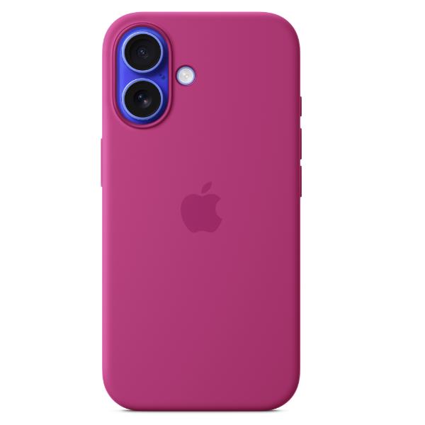 Custodia MagSafe in silicone per iPhone 16 Plus - Fucsia