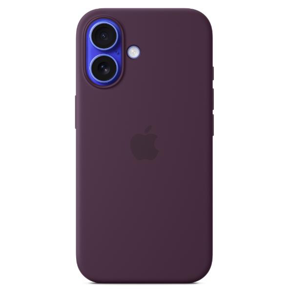 Custodia MagSafe in silicone per iPhone 16 - Prugna