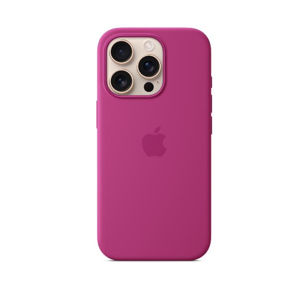 Custodia MagSafe in silicone per iPhone 16 Pro - Fucsia