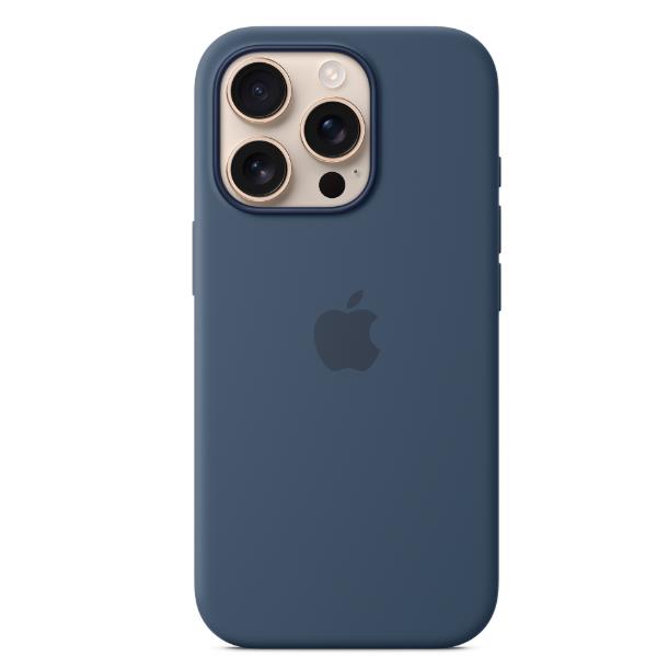 Custodia MagSafe in silicone per iPhone 16 Pro - Denim