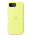 Custodia in silicone per iPhone 16e - Giallo neon