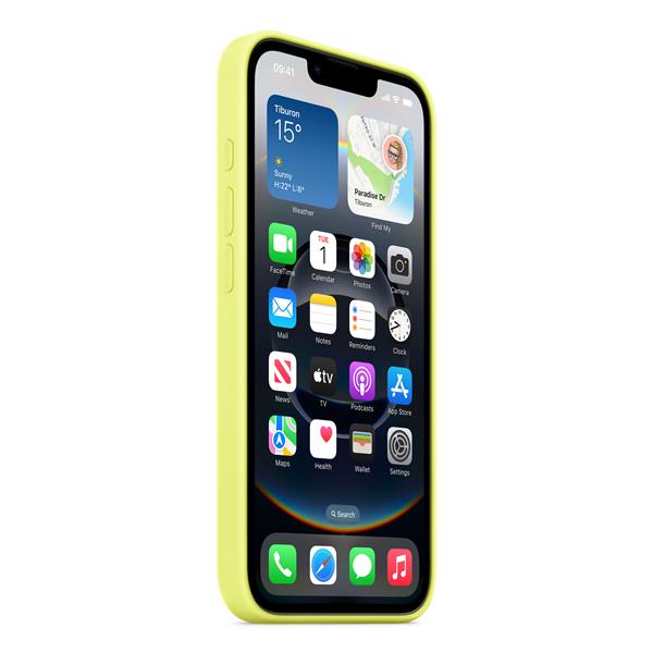 Custodia in silicone per iPhone 16e - Giallo neon