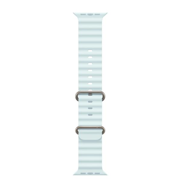 Cinturino Ocean blu ghiaccio (49 mm) - Titanio naturale