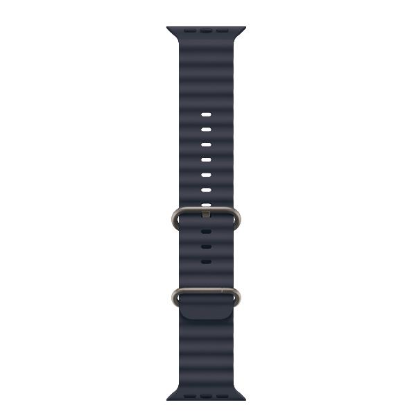 Cinturino Ocean blu navy (49 mm) - Titanio naturale