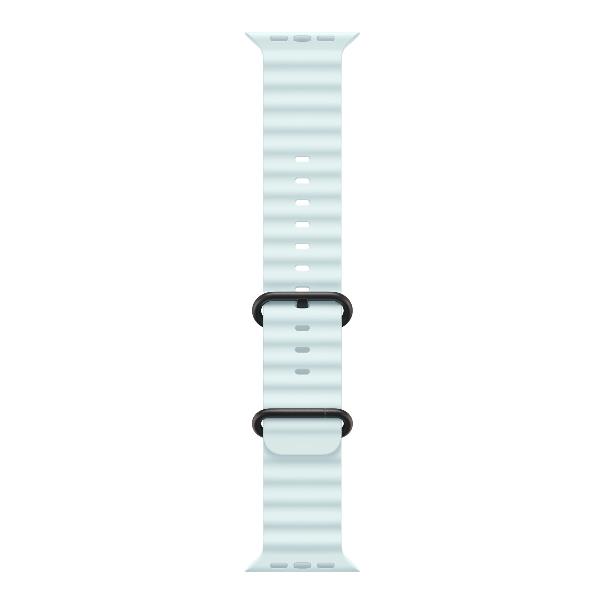 Cinturino Ocean blu ghiaccio (49 mm) - Titanio nero