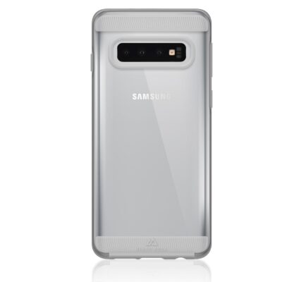 AIR ROBUST - Cover Ultra protettiva in TPU trasparente e finiture colore trasparente opache bordi rialzati compatibile con Samsung Galaxy S10