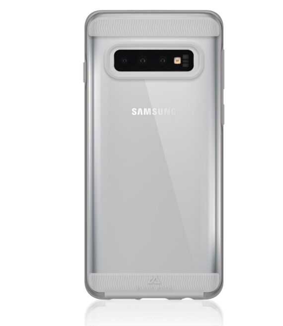 AIR ROBUST - Cover Ultra protettiva in TPU trasparente e finiture colore trasparente opache bordi rialzati compatibile con Samsung Galaxy S10