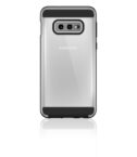 AIR ROBUST - Cover Ultra protettiva in TPU trasparente e finiture colore nero opache bordi rialzati compatibile con Samsung Galaxy S10e