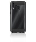 AIR ROBUST - Cover Ultra protettiva in TPU trasparente e finiture colore nero opache bordi rialzati compatibile con Samsung Galaxy A20e