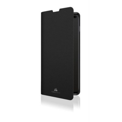 BOOKLET - Custodia a libro in pelle sintetica colore nero, funzione stand slot per carte e chiusura magnetica compatibile con Samsung Galaxy S10e