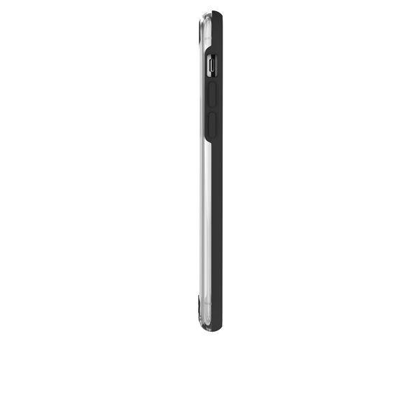AIR ROBUST - Cover Ultra protettiva in TPU trasparente e finiture colore nero opache bordi rialzati compatibile con Apple iPhone 11 Pro